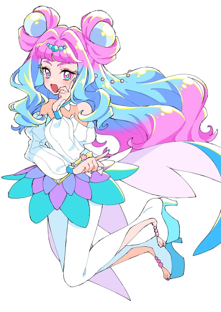 laura la mer and cure la mer (precure and 1 more) drawn by shirako_love