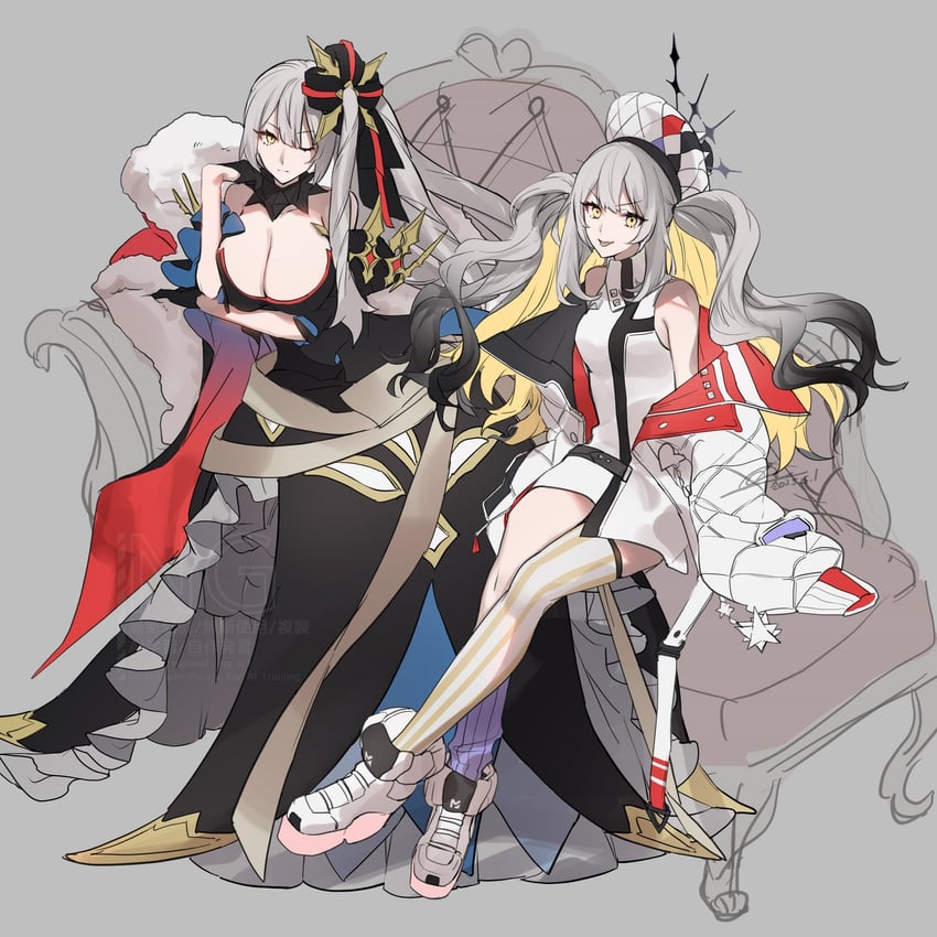 marie antoinette and marie antoinette alter (fate and 1 more) drawn by no-kan