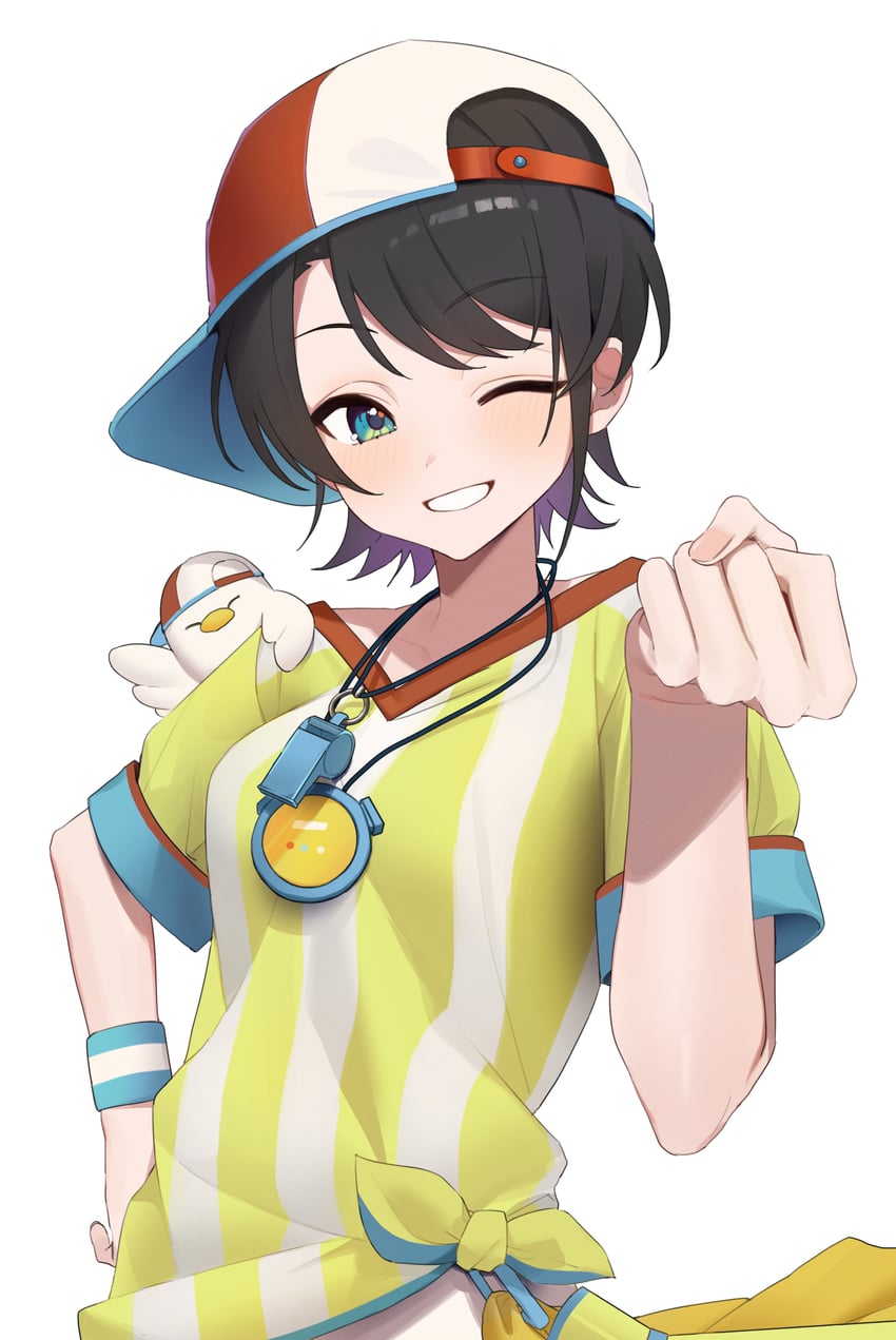 oozora subaru and subaru duck (hololive) drawn by d4kou16
