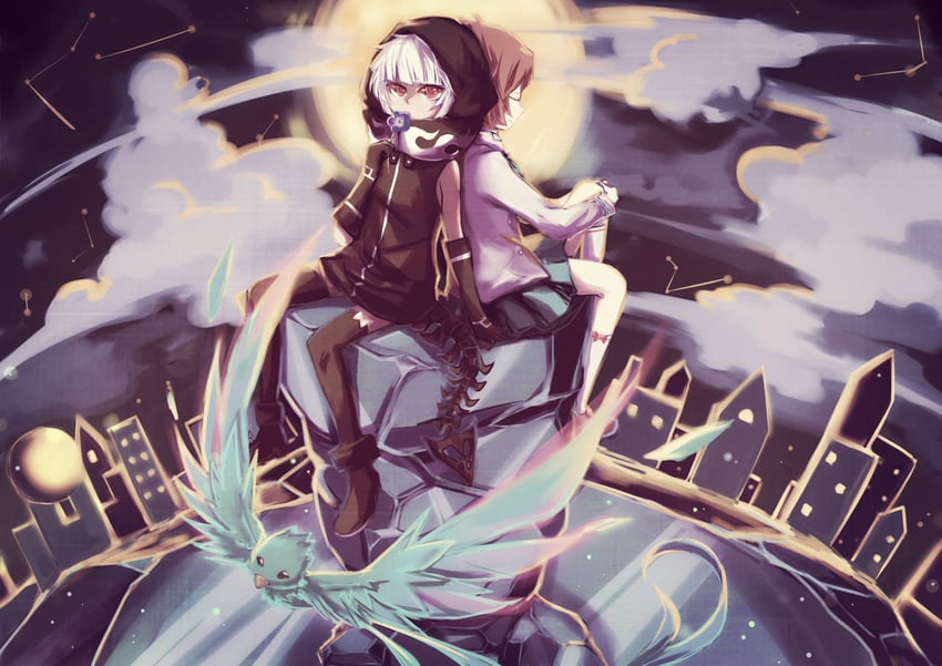 strength and koutari yuu (black rock shooter) drawn by 42331244