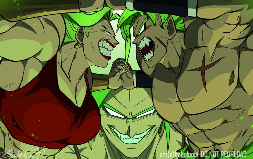 broly and kale (dragon ball and 4 more) drawn by bahnloopi