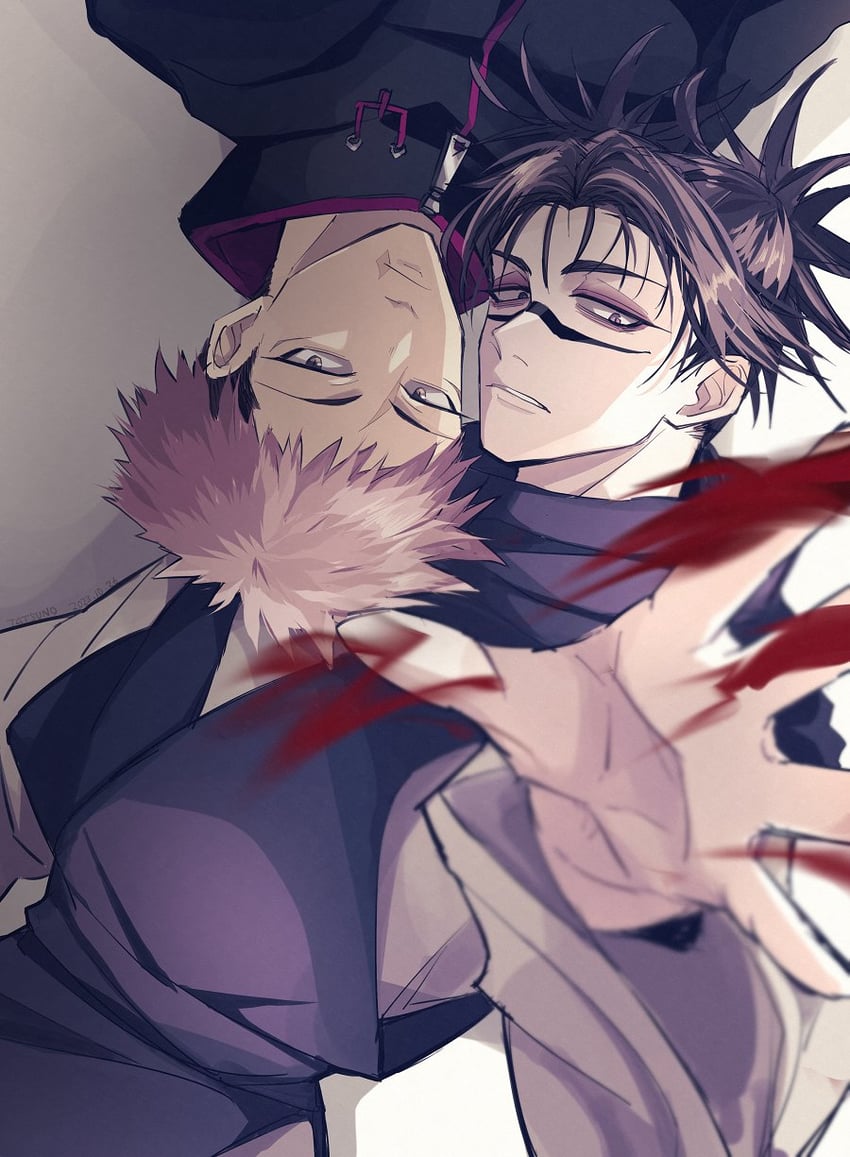 itadori yuuji and choso (jujutsu kaisen) drawn by ttnoooo