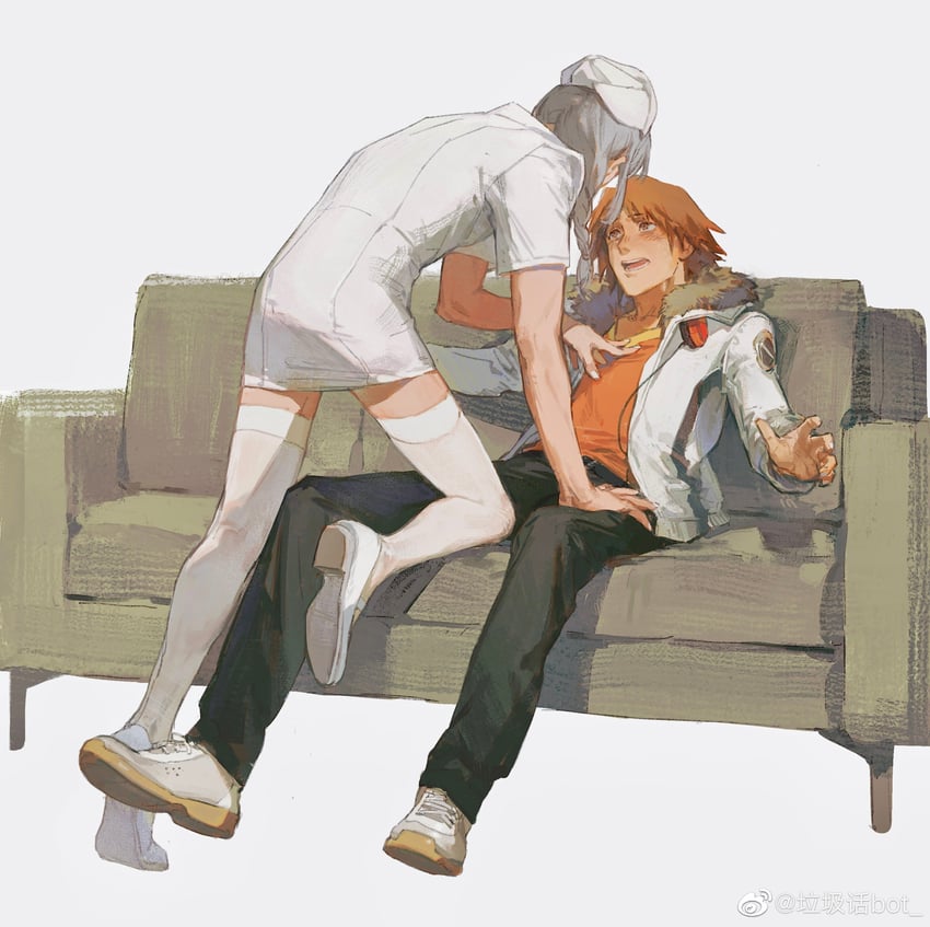 narukami yu and hanamura yousuke (persona and 1 more) drawn by creamyghost
