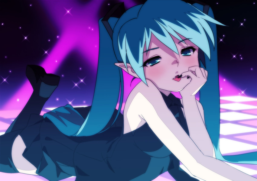 hatsune miku (vocaloid and 1 more) drawn by senntakuya