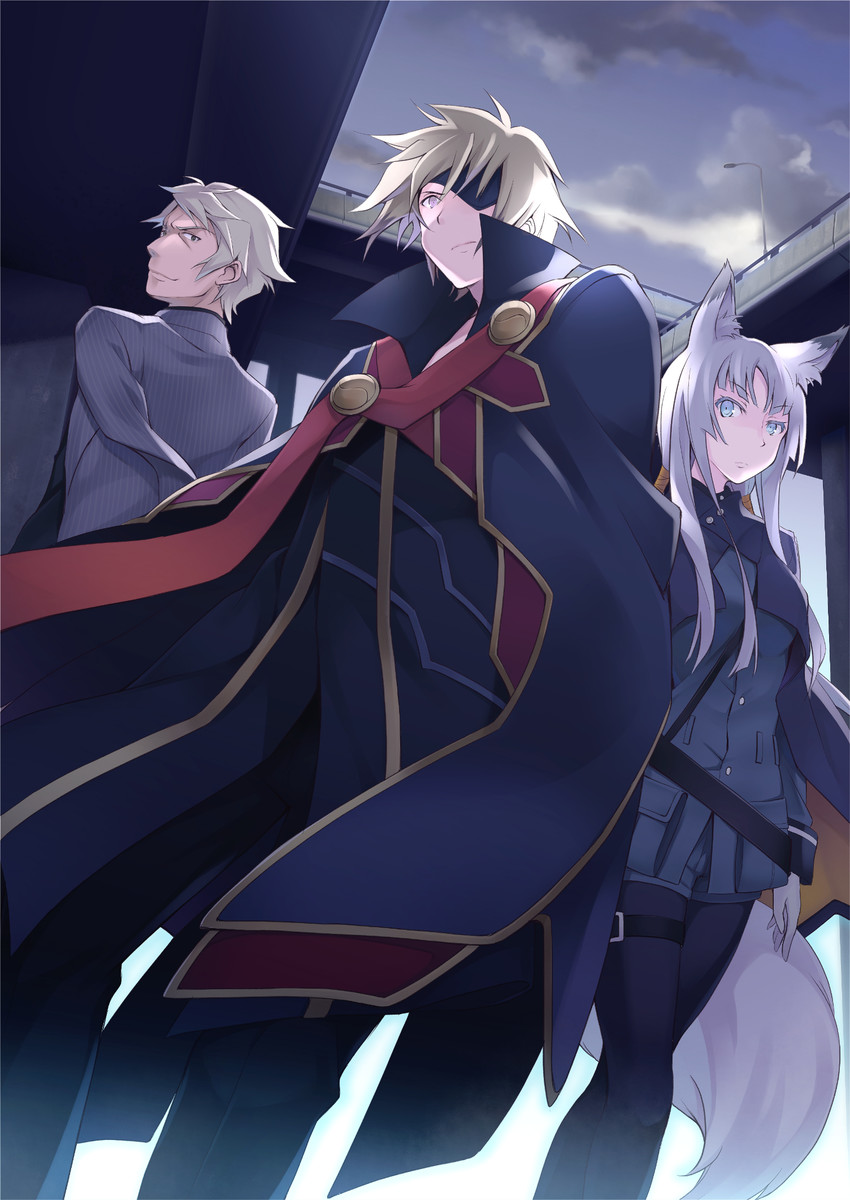 tsuchimikado harutora, hishamaru, and kakugyouki (tokyo ravens) drawn by itoichi.