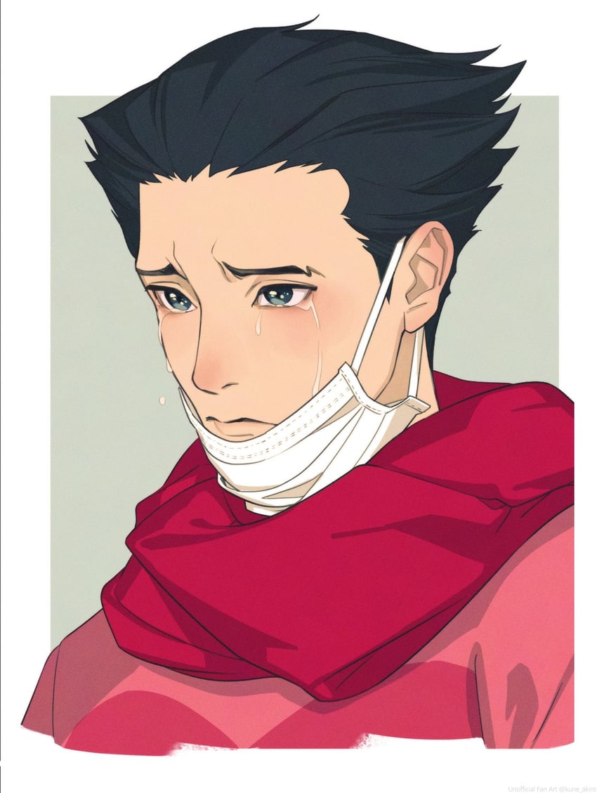 phoenix wright (ace attorney and 1 more) drawn by kune_akiro