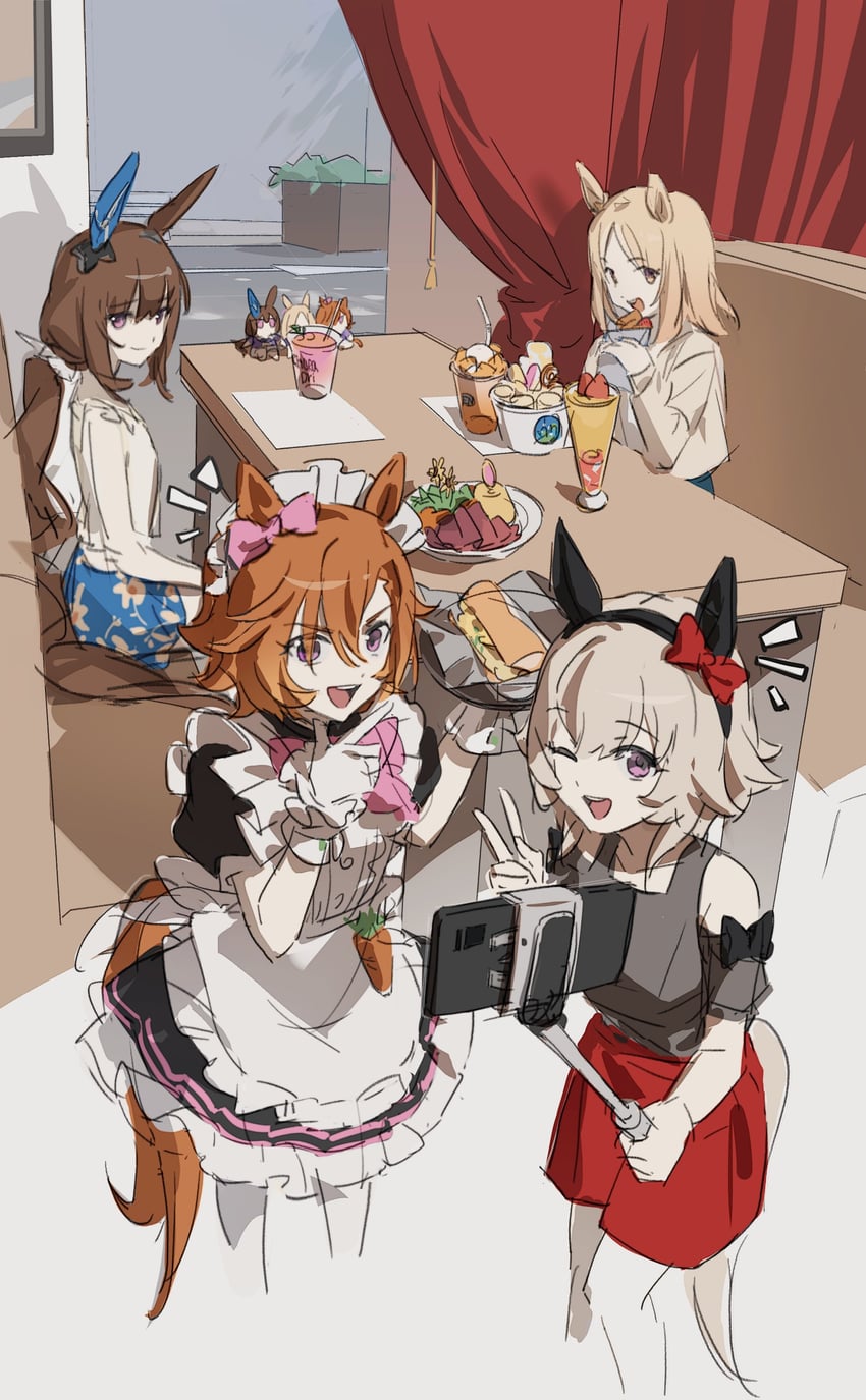 admire vega, curren chan, t.m. opera o, and narita top road (umamusume) drawn by meloen_ha