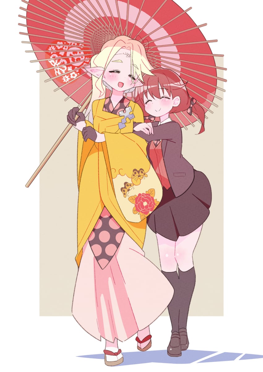 hylaria aira myrarasta and koimari isuzu (edomae elf) drawn by aly_(eshikidori)