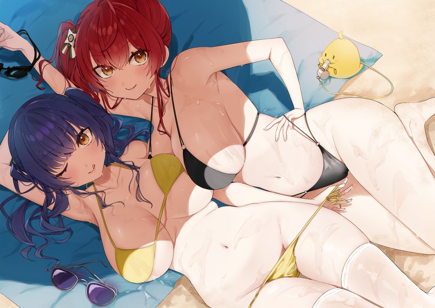 manjuu, zara, and pola (azur lane) drawn by omaru_(0marufestival)