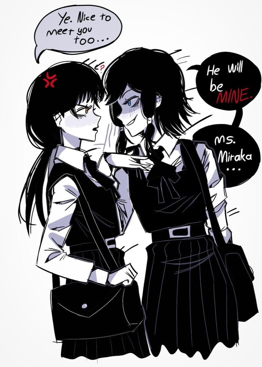 mitaka asa and mifune fumiko (chainsaw man) drawn by 31ulkubo