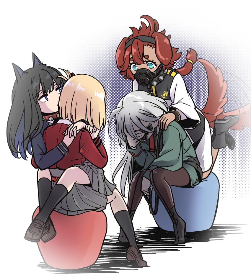 nishikigi chisato, suletta mercury, miorine rembran, and inoue takina (gundam and 2 more) drawn by michiruuuu831