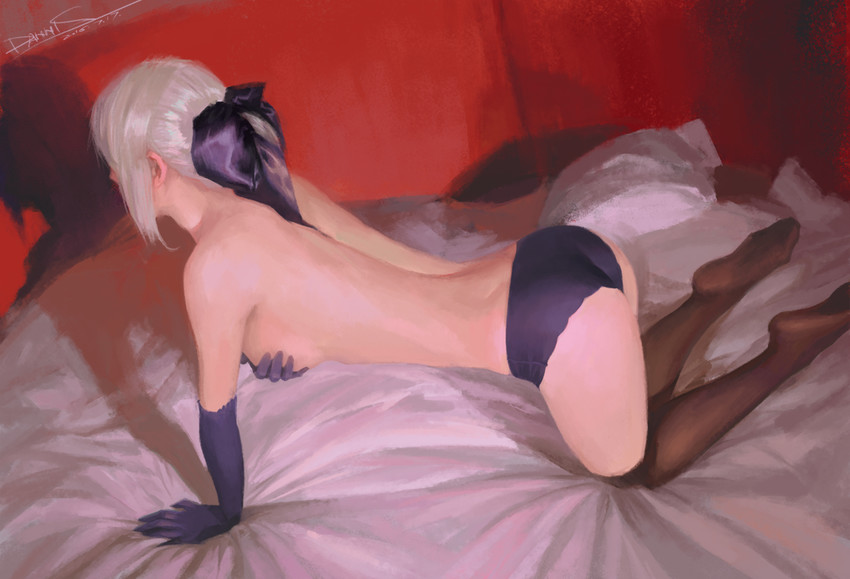 artoria pendragon and saber alter (fate and 1 more) drawn by dannis