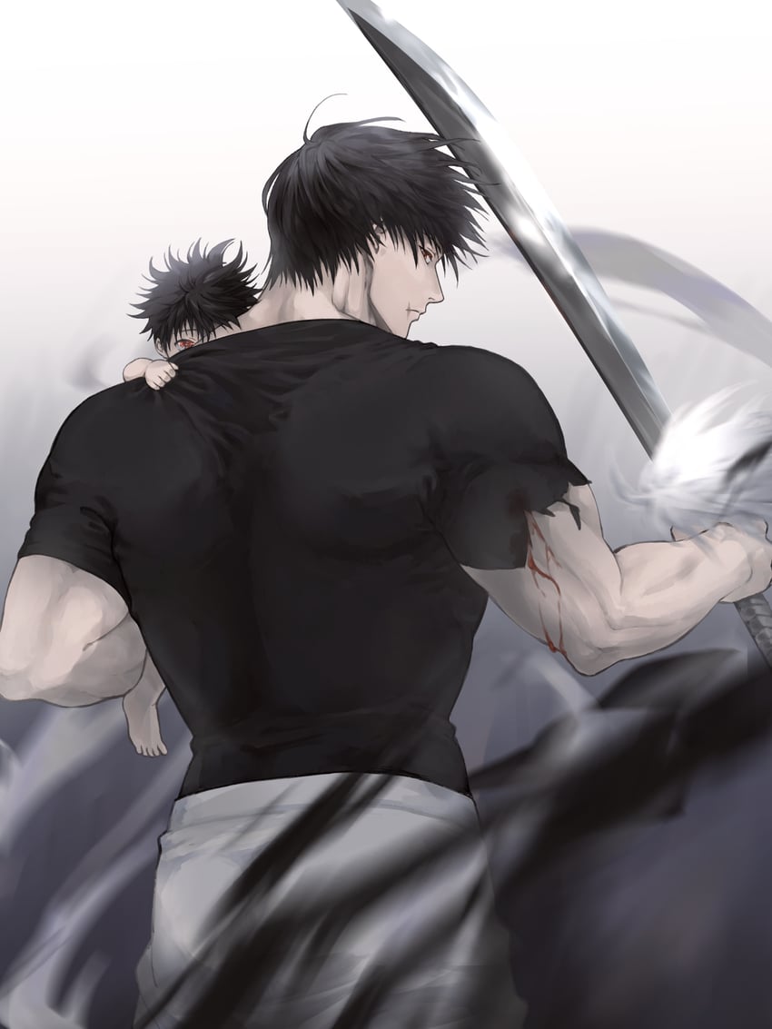 fushiguro megumi and fushiguro touji (jujutsu kaisen) drawn by a_meri_e22