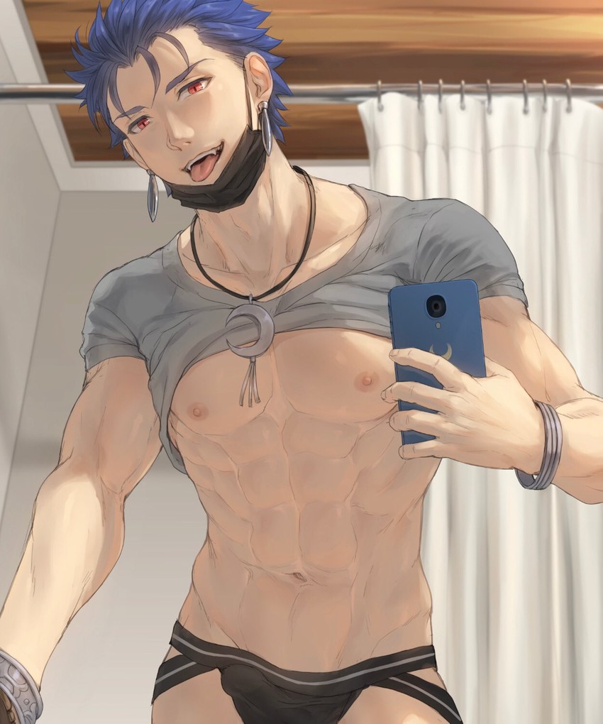 cu chulainn (fate and 1 more) drawn by mondi_hl