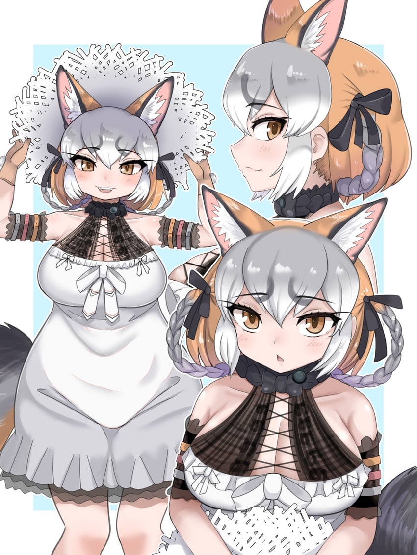 island fox (kemono friends and 1 more) drawn by aramaru
