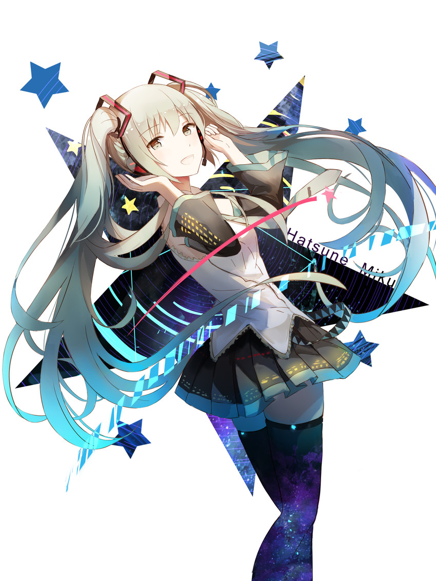 hatsune miku (vocaloid and 1 more) drawn by x-red_flower