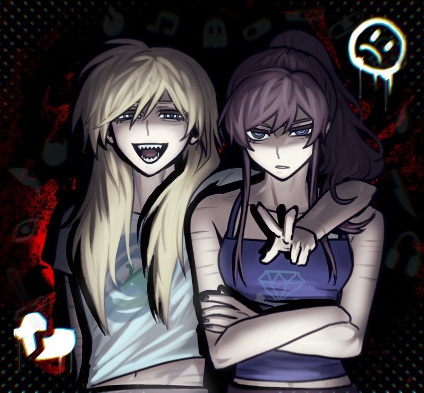 nicole and emily (class of 09) drawn by bugs_bug_me