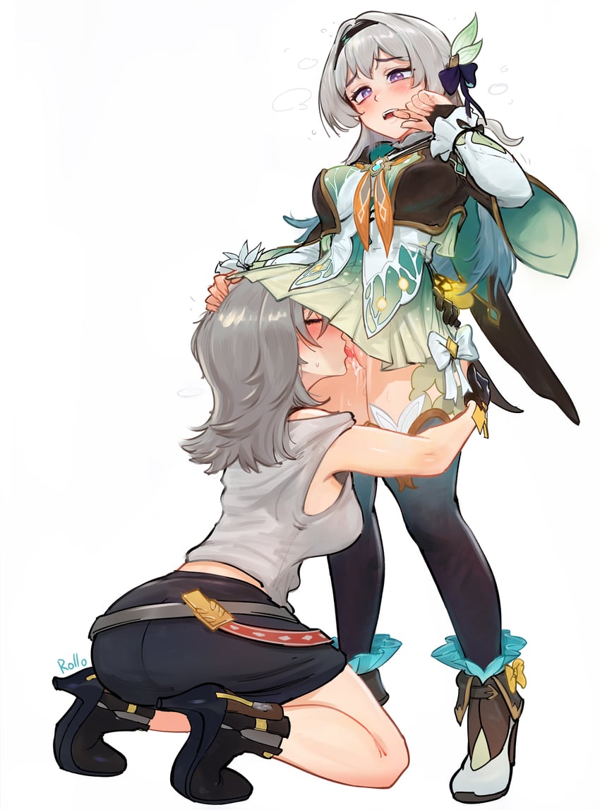 trailblazer, firefly, and stelle (honkai and 1 more) drawn by rollo_(kuyuen1)