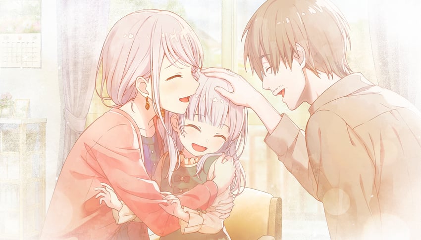 yoisaki kanade, yoisaki kanade's mother, and yoisaki kanade's father (project sekai) drawn by colorful_palette