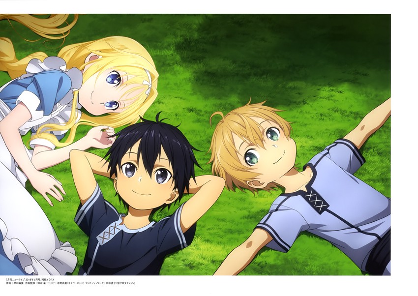 kirito, alice zuberg, and eugeo (sword art online and 1 more)