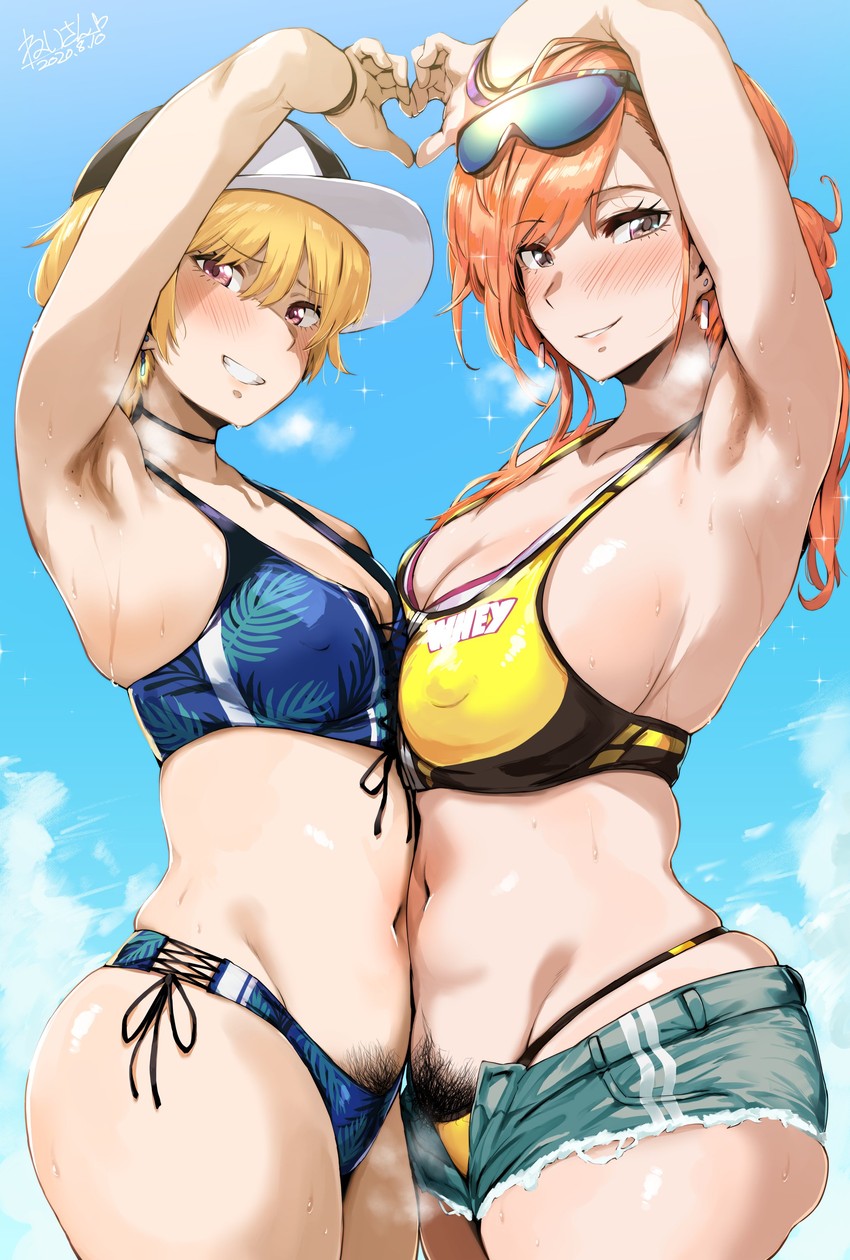 arisugawa natsuha and saijo juri (idolmaster and 1 more) drawn by hero_neisan