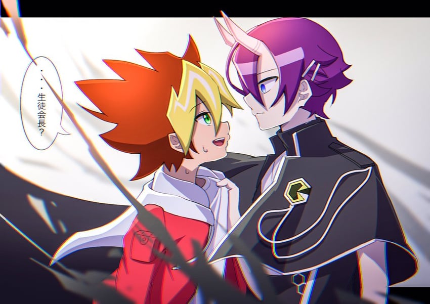 ohdo yuga and sougetsu gakuto (yu-gi-oh! and 1 more) drawn by atltax_00