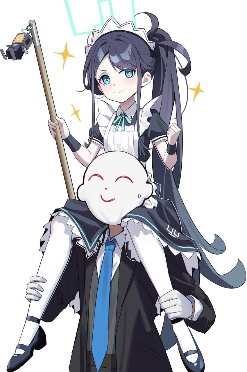 sensei, doodle sensei, aris, and kei (blue archive) drawn by tamago_(eva1314056)