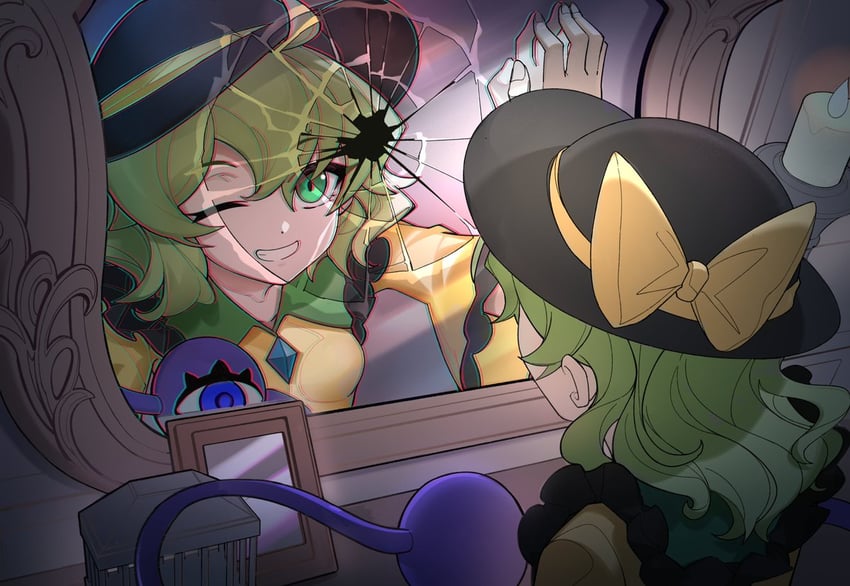 komeiji koishi (touhou and 1 more) drawn by devilkillerx