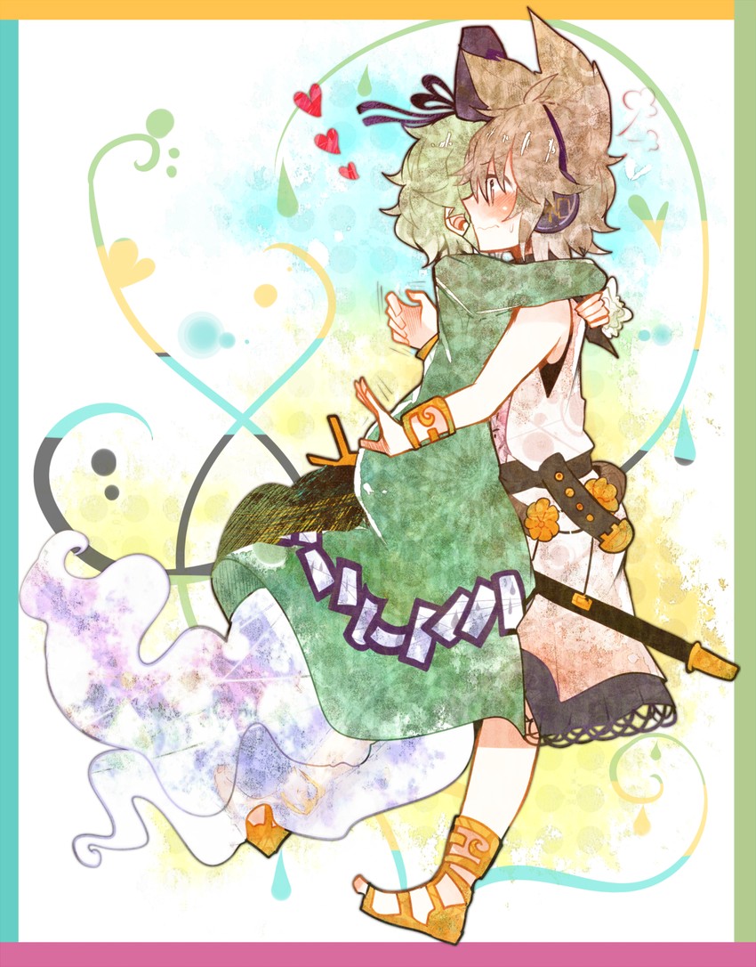 toyosatomimi no miko and soga no tojiko (touhou) drawn by itomugi-kun