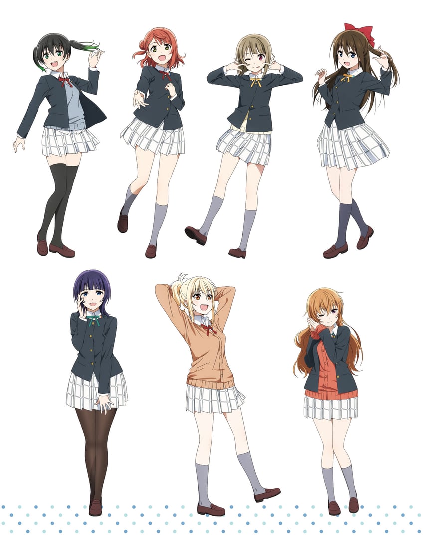uehara ayumu, takasaki yu, osaka shizuku, nakasu kasumi, miyashita ai, and 2 more (love live! and 1 more) drawn by yokota_takumi