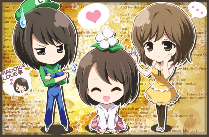 luigi, asou misaki, minazuki ruka, and tsukimori madoka (mario and 3 more) drawn by isumi_(i-spixi)