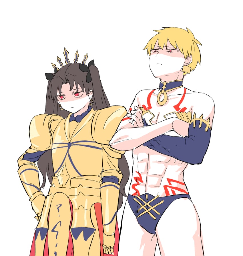 gilgamesh and ishtar (fate and 1 more) drawn by himeko_(nico6v6pachi)