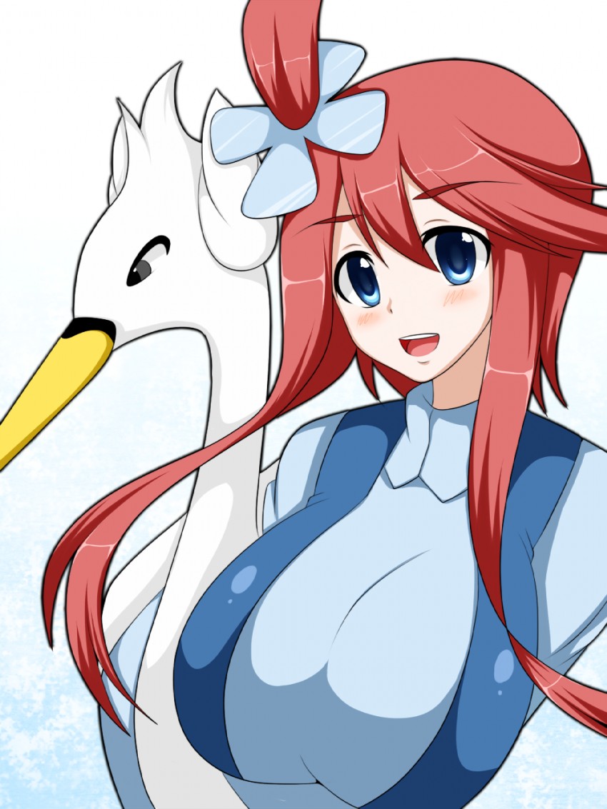 skyla and swanna (pokemon and 1 more) drawn by zefyu
