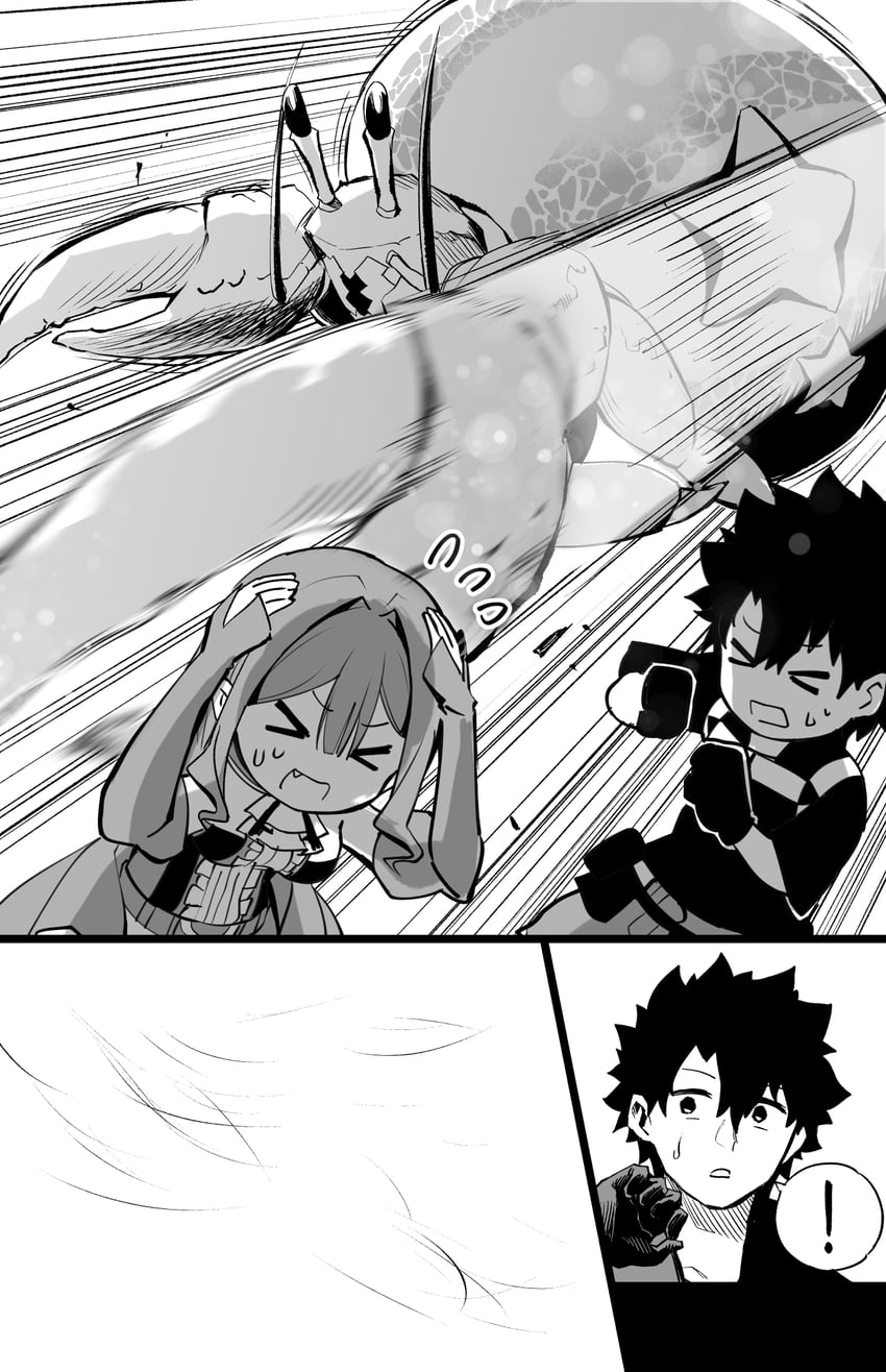 fujimaru ritsuka and baobhan sith (fate and 1 more) drawn by hirunagi