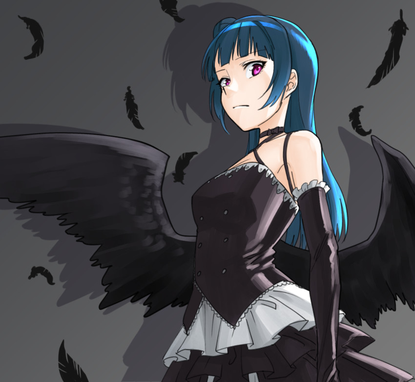 tsushima yoshiko (love live! and 1 more) drawn by rurie_(lourie)