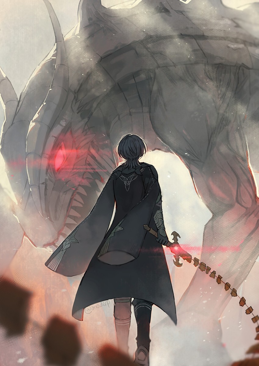 male byleth (fire emblem and 1 more) drawn by anocurry