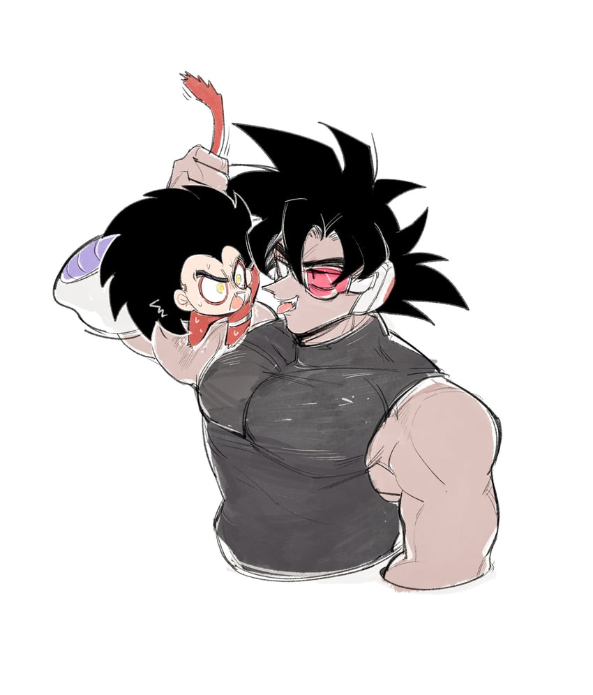raditz and tullece (dragon ball and 2 more) drawn by camocat_(turlerad)