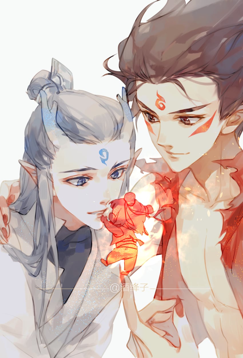 ao bing and nezha (nezha zhi motong jiangshi) drawn by jiujiangzi_benren