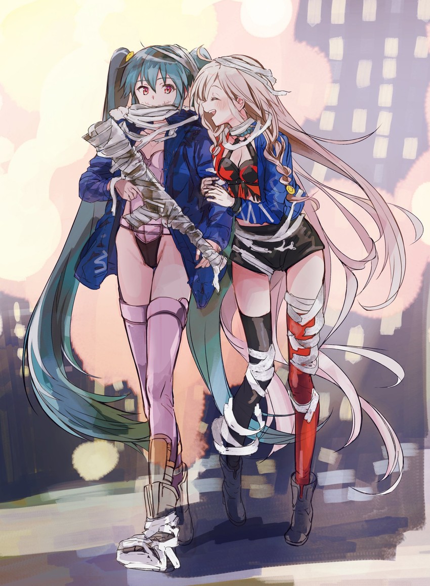 hatsune miku, ia, and kusanagi motoko (vocaloid and 1 more) drawn by andedalive