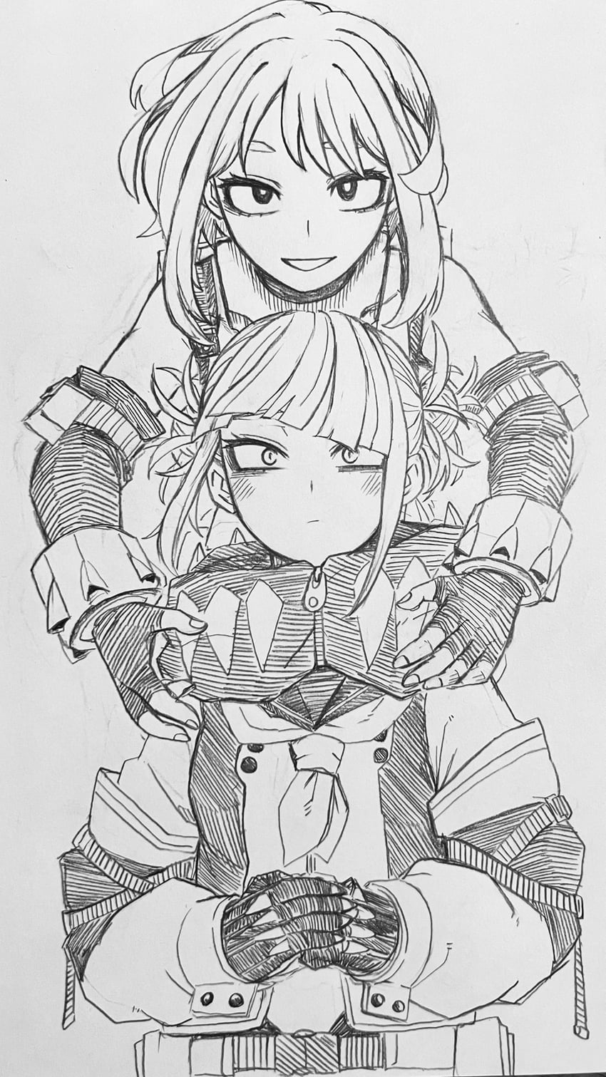 uraraka ochaco and toga himiko (boku no hero academia) drawn by nagatomo1565