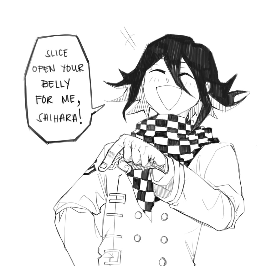 oma kokichi (danganronpa and 1 more) drawn by minominoks