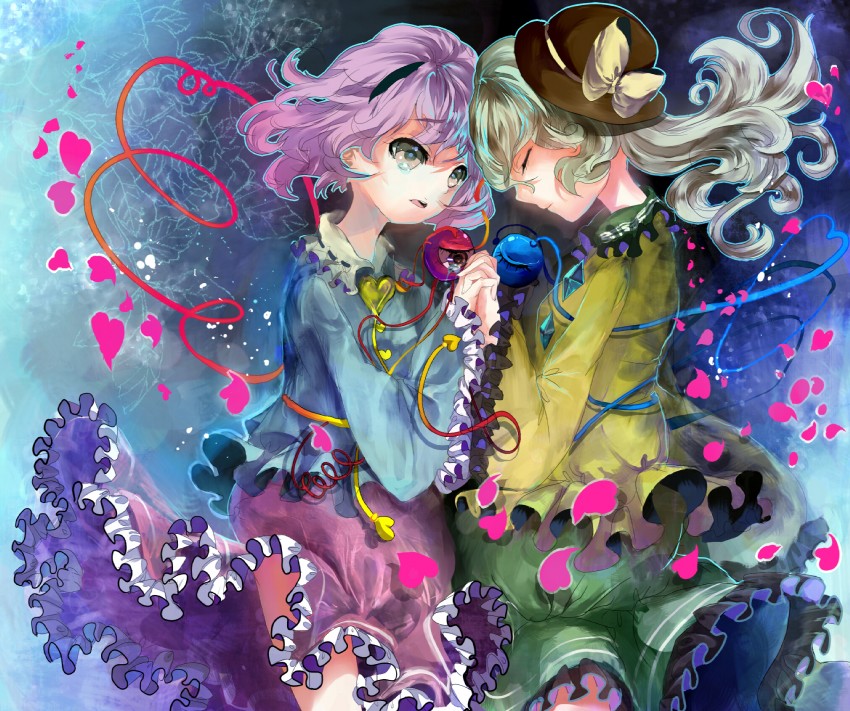 komeiji koishi and komeiji satori (touhou) drawn by hoshika_ranoe
