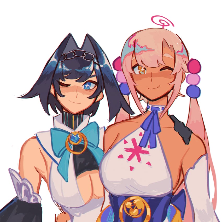 ouro kronii and tsukumo sana (hololive and 1 more) drawn by sett_(kohauro)