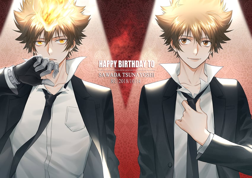 sawada tsunayoshi (katekyo hitman reborn!) drawn by ru_(famia)