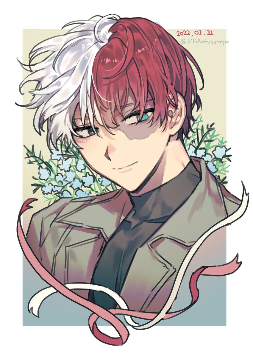 todoroki shoto (boku no hero academia) drawn by misa_(jjin_miryeon)