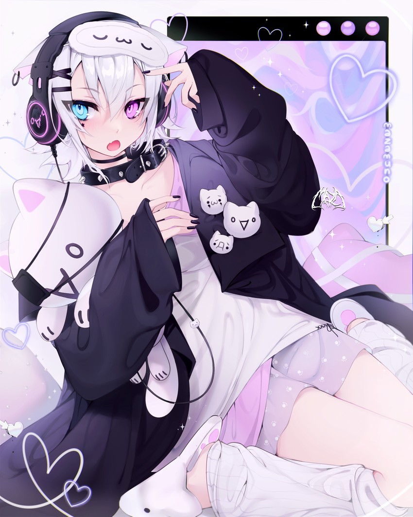 shoboon, mona, giko neko, and capo coda (indie virtual youtuber and 1 more) drawn by mazamuno
