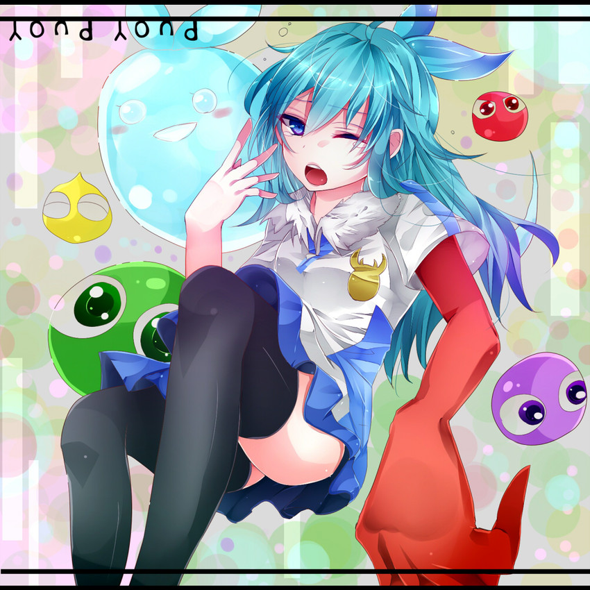 puyo and sig (puyopuyo and 1 more) drawn by rukito