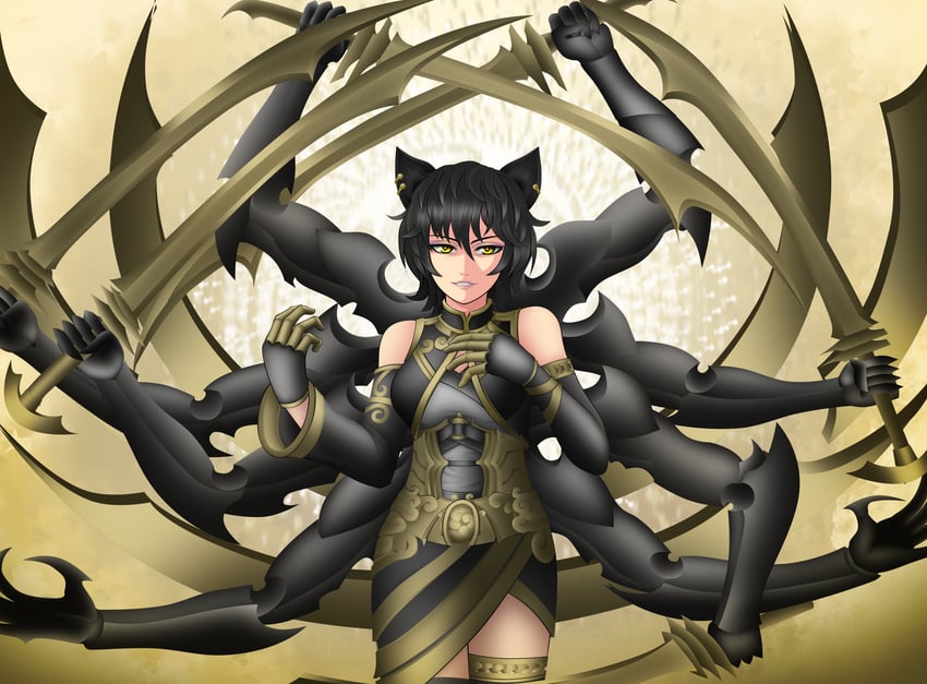 kali belladonna and kali (rwby) drawn by lobbyrinth