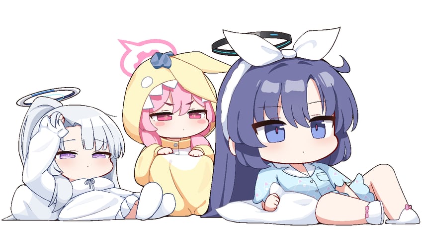 yuuka, noa, and koyuki (blue archive) drawn by tagyeokgam