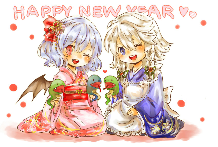 remilia scarlet and izayoi sakuya (touhou) drawn by maru_usagi